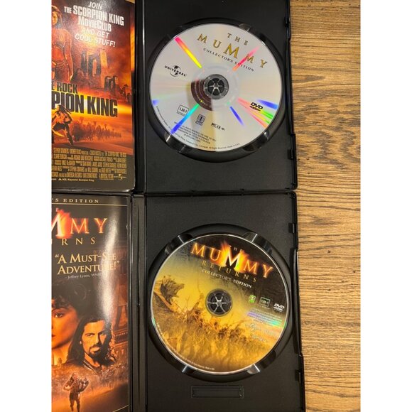 The Mummy & The Mummy Returns DVD Collectors Edition Adventure Movie Pre-Owned - Picture 2 of 3